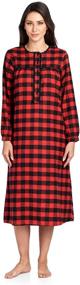 img 4 attached to 🌙 Ashford Brooks Womens Flannel Nightgown: Cozy and Stylish Sleepwear for Women
