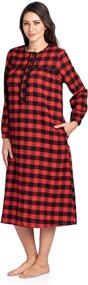 img 3 attached to 🌙 Ashford Brooks Womens Flannel Nightgown: Cozy and Stylish Sleepwear for Women