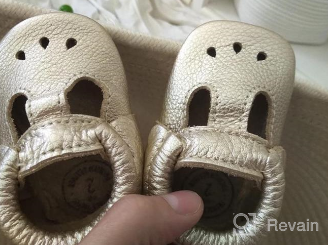 img 1 attached to 👧 Premium Platinum Leather Moccasins for Girls: Freshly Picked Shoes review by Jim Ledbetter