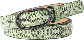 img 1 attached to Fashion Snakeskin Leather Ladies Buckle Women's Accessories via Belts