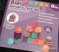 img 1 attached to 🧩 Dreampark Montessori Building Blocks Teething Toys - Baby Toys 0-6 Months - 3-in-1 Infant Toys for 6-12 Months and Babies 12-18 Months review by Jose Morrison