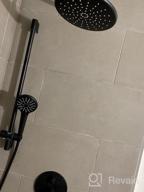 img 1 attached to Gabrylly Brushed Gold Wall Mounted Slide Bar Shower System With High Pressure 10" Rain Shower Head, 5-Setting Handheld Shower Set, And Valve Trim Diverter. review by Ryan Maruffo