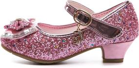 img 3 attached to Je Gou Wedding Bridesmaids Glitter Princess Girls' Shoes ~ Flats