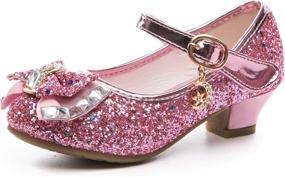 img 4 attached to Je Gou Wedding Bridesmaids Glitter Princess Girls' Shoes ~ Flats