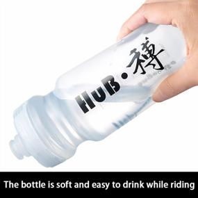 img 1 attached to Set Of 2 Cycling Water Bottles - 17.5Oz Purist Flask With Leak-Proof Cap And Scale For Athletes And Bikers - BPA-Free Plastic Squeeze Bottles For Racing And Sports