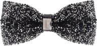 sparkling rhinestone bowtie for men: adjustable silver men's accessories logo