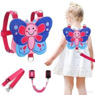 🦋 girls' 4-in-1 toddler safety harness leash – anti-lost wrist link safety wrist for toddlers, child, babies & kids – upgraded butterfly design with backpack leash logo