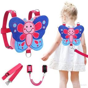 img 4 attached to 🦋 Girls' 4-in-1 Toddler Safety Harness Leash – Anti-Lost Wrist Link Safety Wrist for Toddlers, Child, Babies & Kids – Upgraded Butterfly Design with Backpack Leash