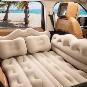 img 4 attached to Conlia Back Seat Inflatable Car Mattress With Flocking Cushion For SUV, Backseat Air Mattress For A Comfortable And Convenient Car Ride