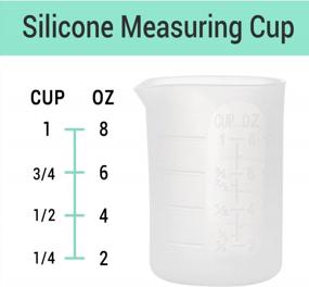 img 3 attached to Nonstick Measuring Cups - Set Of 4 Large 250Ml Silicone Cups, Ideal For Epoxy Resin, Stain Jewelry Making, Waxing, DIY, Art, Craft And More, Durable And Easy To Clean, By Gartful