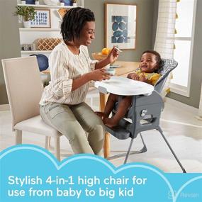 img 3 attached to 🪑 Fisher-Price Deluxe High Chair – Gray Tribal, Convertible Infant-to-Toddler Dining Chair and Booster Seat with Hassle-Free Cleaning Options