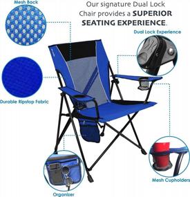 img 1 attached to Kijaro Dual Lock Portable Camping Chairs - Enjoy The Outdoors With A Versatile Folding Chair, Sports Chair, Outdoor Chair & Lawn Chair - Dual Lock Feature Locks Sitting Or Packaged Position
