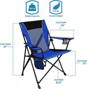 img 2 attached to Kijaro Dual Lock Portable Camping Chairs - Enjoy The Outdoors With A Versatile Folding Chair, Sports Chair, Outdoor Chair & Lawn Chair - Dual Lock Feature Locks Sitting Or Packaged Position
