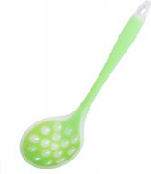 77l slotted spoon - non-stick one-piece silicone skimmer strainer, kitchen cooking utensil rubber skimmer spoon for straining vegetables, pasta and more, 11.6 inches logo