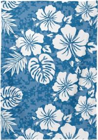 img 3 attached to Hawaiian Tropical Hibiscus And Palm Leaf Tablecloth - Perfect Party Decoration For An Exotic Aloha Theme. Durable Polyester Material Ideal For Square And Rectangle Dinner Tables, 60 Inches In Size.