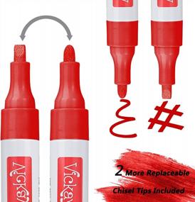 img 2 attached to DIY Crafts Made Easy With High Volume Paint Marker Set - Medium Point Pens For Rock, Stone, Ceramic, Metal, Glass, Wood (Red)