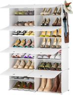 8-tier shoe rack organizer: 32 pair capacity for closet, entryway, bedroom & hallway - white логотип