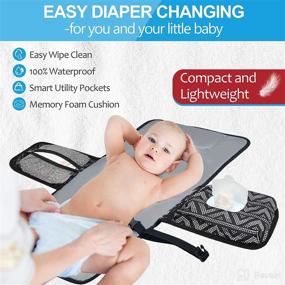 img 2 attached to Must-Have Portable Diaper Changing Pad with Wipes Pocket - Ideal for Travel and Baby Showers!