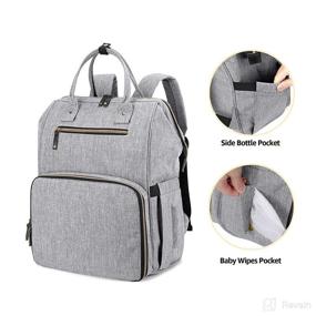 img 1 attached to 🎒 Damero Breast Pump Backpack with Laptop Sleeve, Multiple Pockets, and Inner Divider, Gray - Fits Most Brands Breast Pumps and Cooler Bag, Patent Design