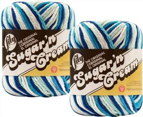 img 3 attached to Lily Sugar 'n Cream 100% Cotton Yarn (2-Pack): Get More for Less with Bulk Purchase!
