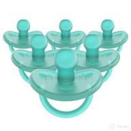 🍼 evenflo balance + orthodontic pacifier - 6 months and up, pack of 6, aqua логотип