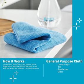 img 3 attached to 🧽 E-Cloth Premium Microfiber Cleaning Cloth - General Purpose for Kitchen, Countertops, Sinks, and Bathrooms | 100 Wash Guarantee | Assorted Colors, 4 Pack