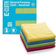 🧽 e-cloth premium microfiber cleaning cloth - general purpose for kitchen, countertops, sinks, and bathrooms | 100 wash guarantee | assorted colors, 4 pack логотип