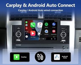 img 3 attached to Обновите автомобильную аудиосистему с помощью стереосистемы CAMECHO Single Din с Apple Carplay, Android Auto, сенсорным HD-экраном, Bluetooth и резервной камерой