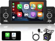 обновите автомобильную аудиосистему с помощью стереосистемы camecho single din с apple carplay, android auto, сенсорным hd-экраном, bluetooth и резервной камерой логотип