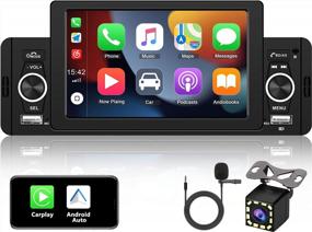 img 4 attached to Upgrade Your Car Audio With CAMECHO Single Din Stereo Featuring Apple Carplay, Android Auto, HD Touchscreen, Bluetooth And Backup Camera