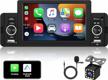 upgrade your car audio with camecho single din stereo featuring apple carplay, android auto, hd touchscreen, bluetooth and backup camera logo