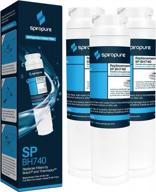 spiropure sp-bh740 nsf certified refrigerator water filter replacement for ultra clarity, borplftr10, 644845, replfltr10, 9000194412, 740570, 00740560, 00740570, 9000077104 (3 pack) logo