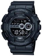 casio g-shock gd-100-1b quartz watch, alarm clock, chronograph, stopwatch, countdown timer, waterproof, shockproof, display backlight, black logo