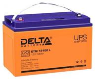 delta battery dtm 12100 l 12v 100 ah logo
