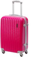 tevin suitcase, abs plastic, support legs on the side wall, 37 l, size s, fuchsia логотип