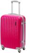 tevin suitcase, abs plastic, support legs on the side wall, 37 l, size s, fuchsia logo