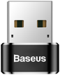 connector baseus male otg usb - usb type-c, black logo