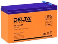 rechargeable battery delta battery hr 12-24w 12v 6 ah logo