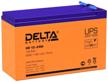 rechargeable battery delta battery hr 12-24w 12v 6 ah logo