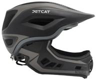 helmet - jetcat - raptor - size "m" (53-58cm) - black/grey - fullface - protective - cycling - cycling helmet - child logo