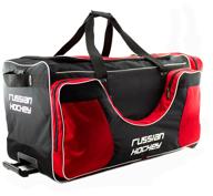 bag hockey bitex 24-975 sports bag on wheels, black-red polyester logo