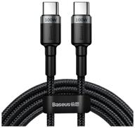baseus cafule usb type-c to usb type-c cable, 2 m, 1 pc, black/grey logo