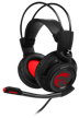 computer headset msi ds502 gaming headset, black-red logo