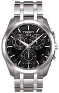 wrist watch tissot t-classic t035.617.11.051.00 quartz, chronograph, tachymeter, stopwatch, waterproof, illuminated hands, black logo