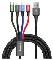 baseus fast 4-in-1 cable usb accessory - 2xlightning / type-c / microusb 3.5a 1.2m ca1t4-a01 logo