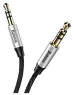 aux cable 3.5mm - 3.5mm 1m baseus yiven audio - black/silver (cam30-bs1) logo