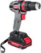 cordless impact drill driver p. i. t. psb20h-10b/1 in a case, 20v, 38nm, 1 battery, charger logo