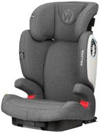 car seat group 2/3 (15-36 kg) welldon magic nacre fit, gray logo