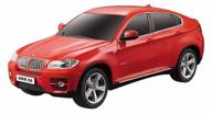 passenger car rastar bmw x6 31700, 1:24, 20 cm, red логотип