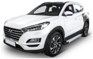 пороги на автомобиль "silver" rival для hyundai tucson iii 2015-2021/kia sportage iv 2016-2022, 173 см, 2 шт, алюминий, f173al.2309.2 логотип